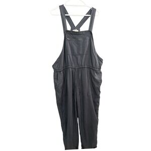 Knox Rose Baggy‎ Gray Overalls 2X Plus Relaxed Cinched Drawstrings Streetwear